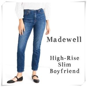 Madewell The High-Rise Slim Boyfriend Jeans Style H3322